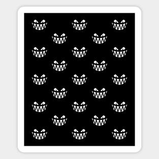 Halloween Frights (Pattern / Raster / White) Magnet